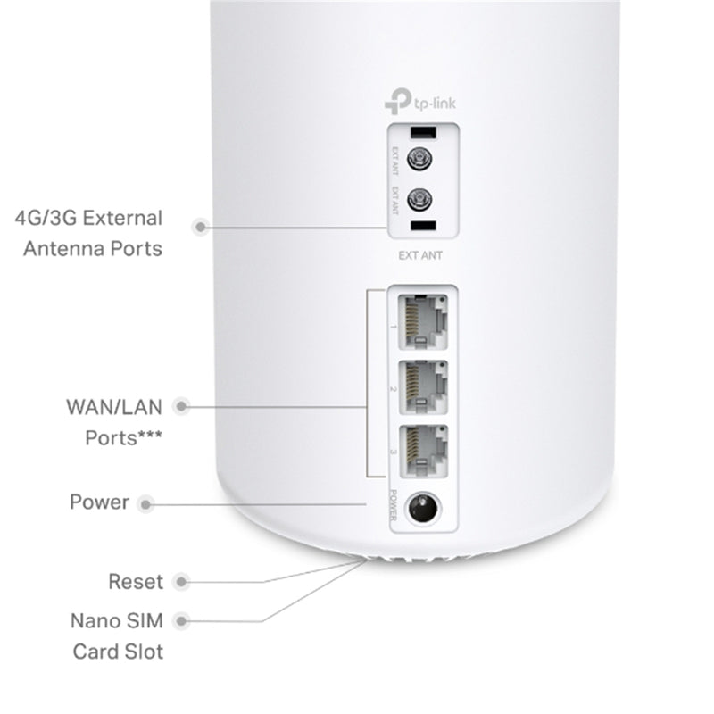 TP-Link Deco X50-4G (AX3000) Dual-Band WiFi 6 64G+ LTE Whole Home Mesh System - 1 Pack