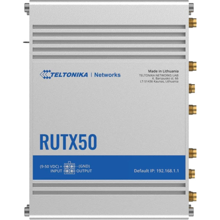 Teltonika RUTX50 (AC867) Dual-Band WiFi 5 5G LTE Industrial Cellular Router