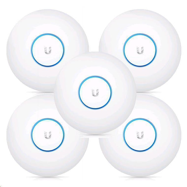 Ubiquiti UniFi UAP-AC-PRO-5 Dual-band AC1750 (450+1300Mbps) Indoor Wi-Fi Access Point, 5 Units Pack, (No PoE adapter included)