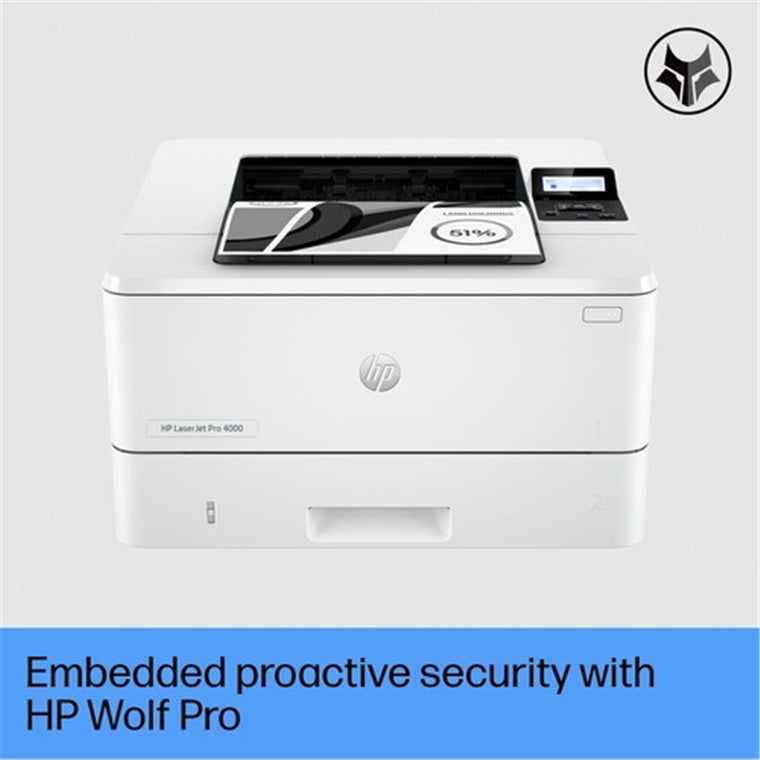 HP LaserJet Pro 4001DW Mono Laser Wireless Printer Duplex Print