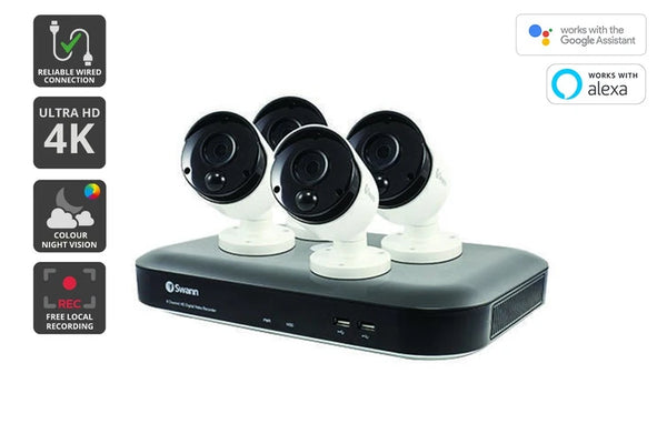 Swann 4 Camera 4 Channel 1080p Full HD DVR Security System, Grey