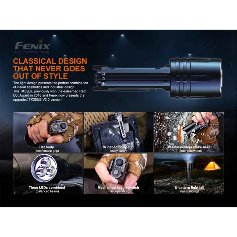 Fenix Tactical & Work TK35UE V2.0 Promotion Pack Buy One TK35UE V2.0 Flashlight Get One Traffic Wand for FREE! Till Stock Last!