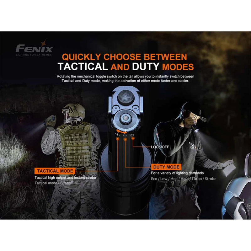 Fenix Tactical & Work TK35UE V2.0 Rechargable LED Torch Max 5,000 Lumens, Head: 1.69" (43mm), Powered by 2 x 18650 Rechargable Li-ion Batteries (NOT Included). Max 400m Beam Distance. Single-Handed Mid-Size Body, Instant Strobe. 5 Years Fre