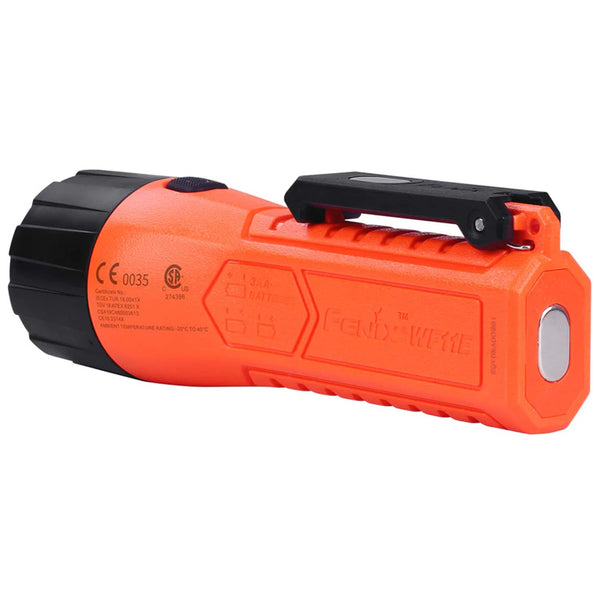 Fenix Explosion-Proof WF11E Intrinsically Safe Flashlight Max 200 Lumens. Orange, Cerfified by IECEx, ATEX and SGS, Power by 3 x AA Alkaline Batteries (Included). 5 Years Free Repair Warranty (Battery for 1 year)!