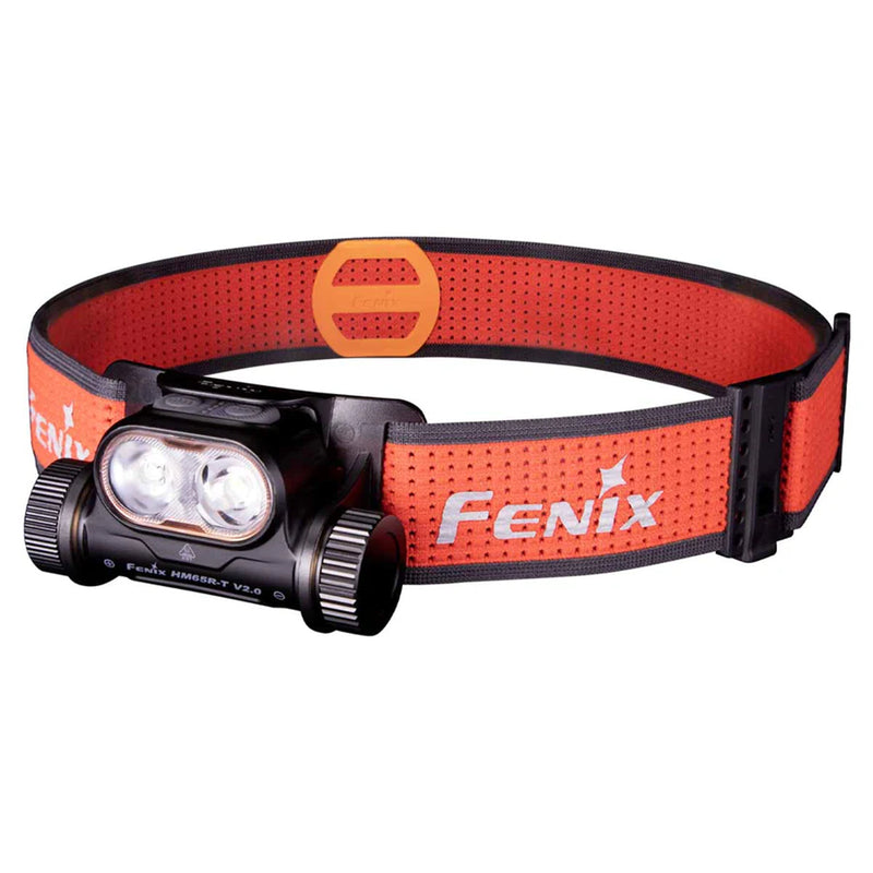 Fenix Camping & Hiking HM65R-T V2.0 Black Rechargeable LED Headlamp Max 1,600 Lumens, Trail Running Jogger LED Headlamp, Powered by 1 x 18650 3400mAH Li-ion Battery & USB-C Charging Cable are Included - 5 Years Free Repair Warranty