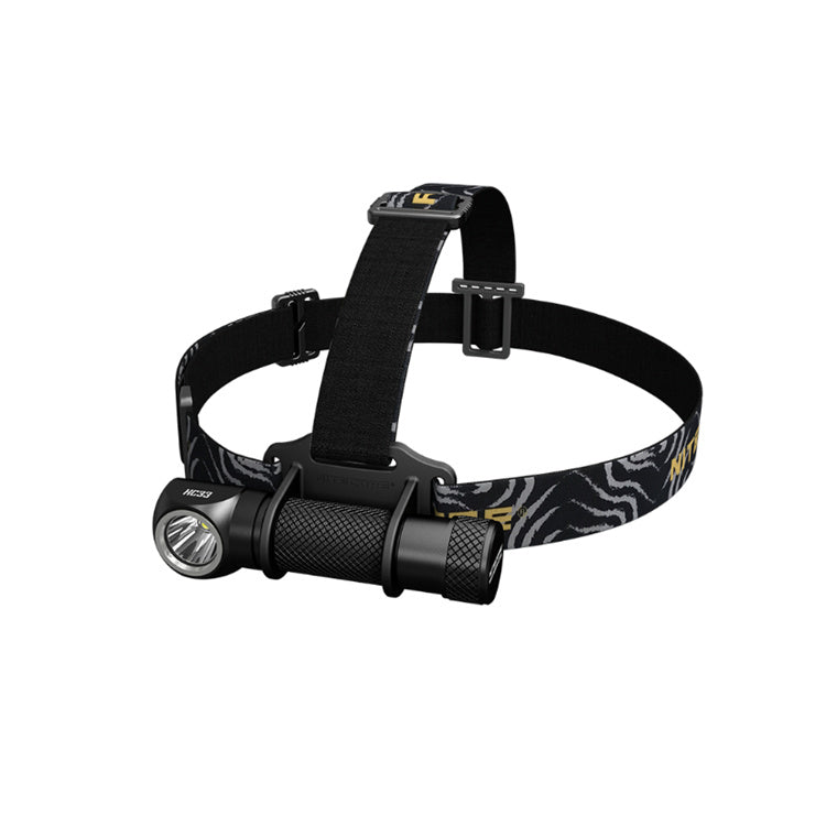 Nitecore Headlamp Series HC33 Battery not included.1800 Lumens, MAX Hitting 187m, CREE XHP35 HD LED, Five Brightness Levels, Versatile High Performance L-shaped Headlamp