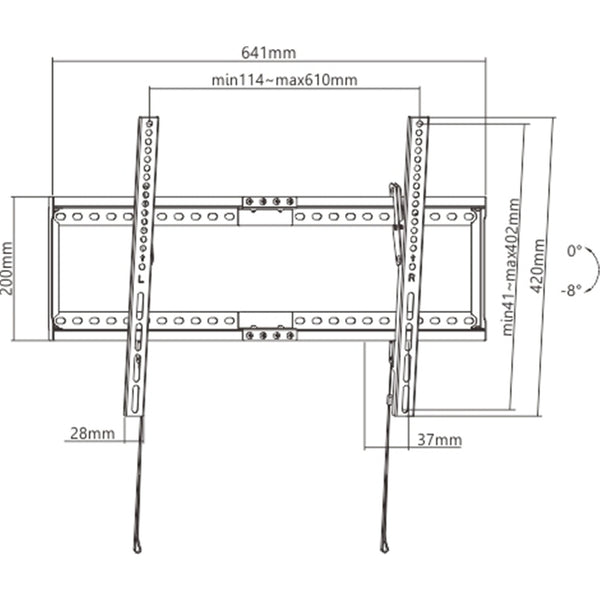 KONIC 37"-80" Tilt TV Wall Mount - Weight Capacity 75kg