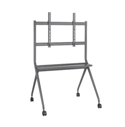 KONIC 50"-86" Heavy-Duty Mobile TV Cart Trolley - Weight Up to 120kg - Storage Shelf - 75mm Large Casters , Max 800X600mm VESA