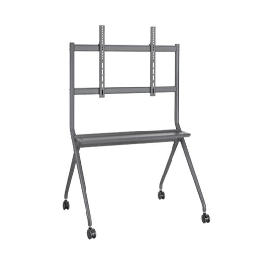 KONIC 50"-86" Heavy-Duty Mobile TV Cart Trolley - Weight Up to 120kg - Storage Shelf - 75mm Large Casters , Max 800X600mm VESA