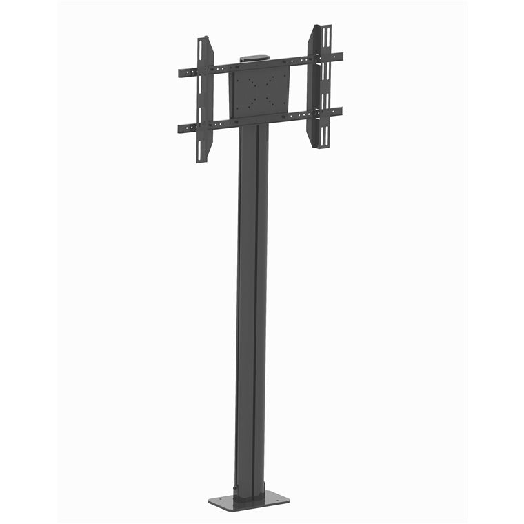 Koford 30"-60" TV Fixed Floor Mount Stand For Digital Signage Display - Max Load 60kg - VESA 700x400mm - Portait & Landscape Display Installation - Height Adjustable with Max Height 1.8m - Cable Management - Black