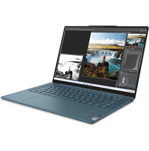 Lenovo Yoga Pro 7 14IRH8 Laptop, 14.5-inch 2.5K, 16GB RAM, 512GB SSD, Intel I5-13500H, Intel Iris Xe Graphics, Windows 11 Home, Tidal Teal, 82Y7005VAU