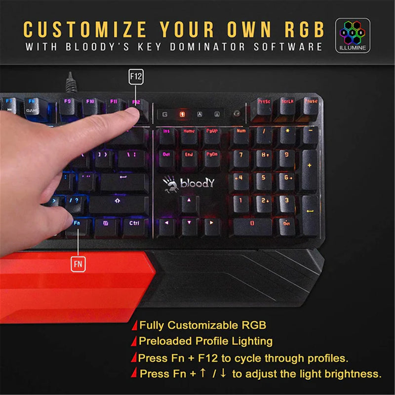 Bloody B975 Light Strike LED Backlit USB Gaming Keyboard