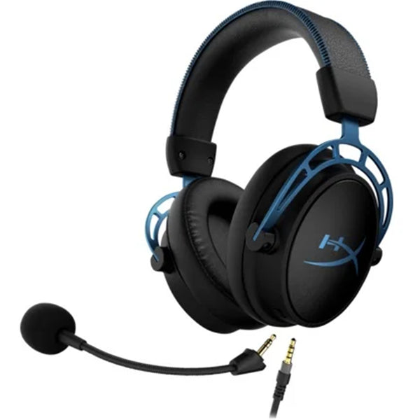 HyperX Cloud Alpha S 3.5mm Wired USB Overhead Stereo Gaming Headset - Black-Blue