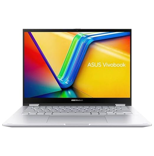 ASUS Vivobook Flip Laptop + Touch screen, 14.0-inch, Windows 11 Home, AMD Ryzen 5 5600H Mobile Processor, 512GB SSD, 8GB RAM, AMD Radeon Graphics Graphics, Cool Silver, TN3402QA-LZ054W