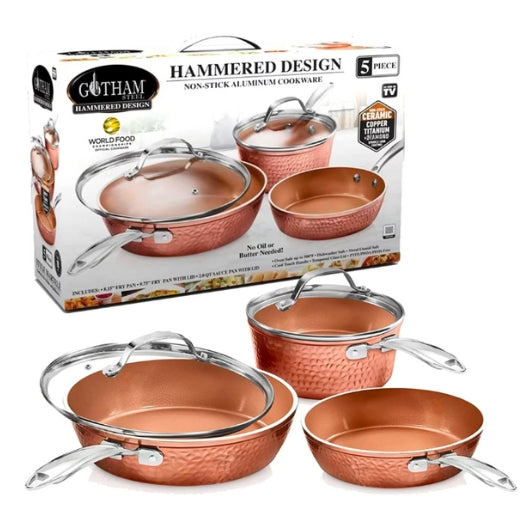 Gotham Steel Premium Hammered Cookware ‚“ 5 Piece Ceramic Cookware - Layaway AU