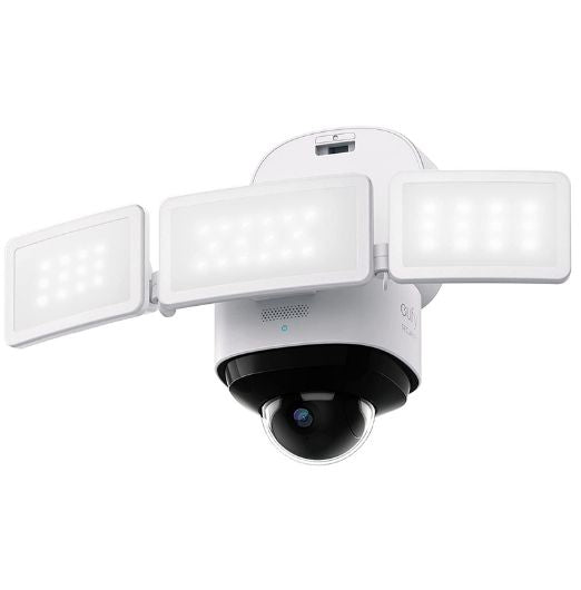 Eufy eufyCam Floodlight Pro 2K Security Camera 360-Degree Pan and Tilt Coverage, 3000-lumen super-bright motion-activated floodlights