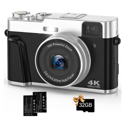 Oiadek 4K 48MP AutoFocus Vlogging Camera