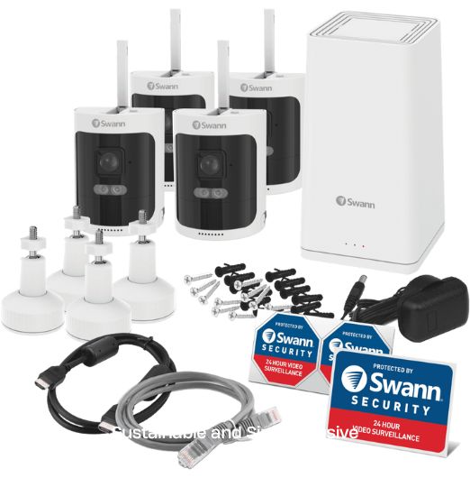 Swann 4 Camera 1TB 2K UltraHD Wireless Security System