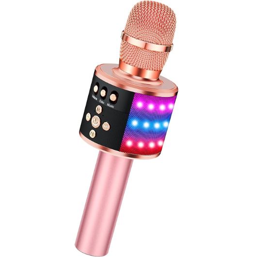 Wireless Karaoke Microphone with controllable LED Lights