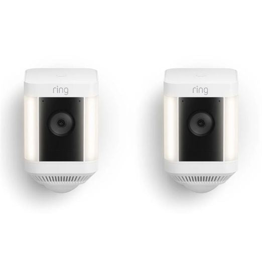 RING Spotlight Cam Plus Battery 2 Pack - White,