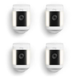 RING Spotlight Cam Plus Battery 4 Pack - White,