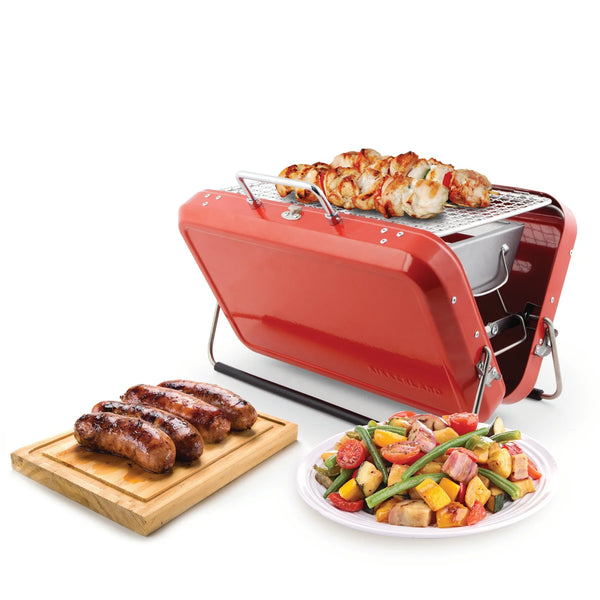BBQ Grill Suitcase by Kikkerland in Red