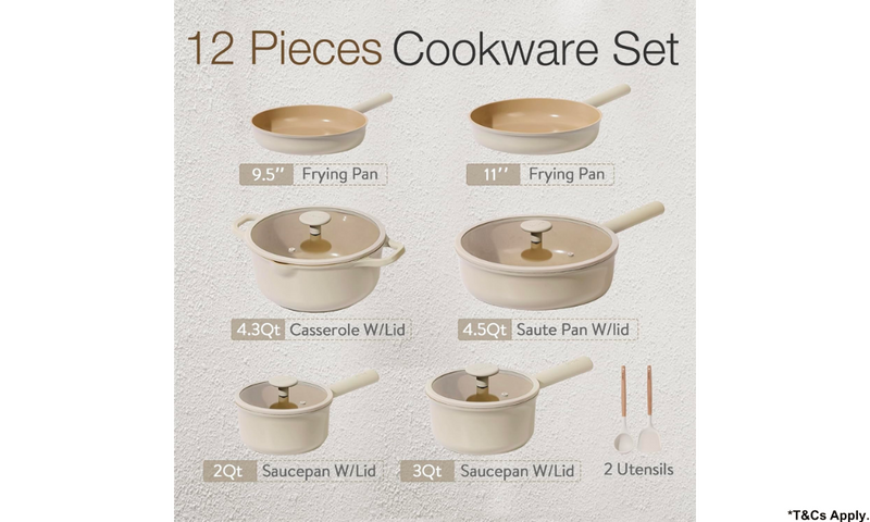 CAROTE Nonstick Pots and Pans Set - Layaway AU