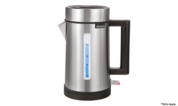 Brabantia 2000-2400W 1.7L Electric Kettle - Silver/Black - Layaway AU