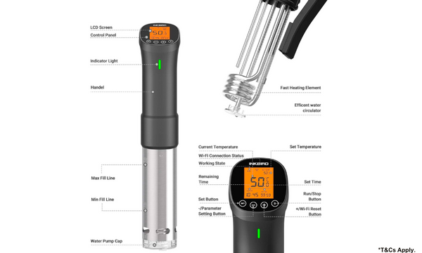 Inkbird Culinary Sous Vide ISV-200W Wi-Fi Precision Cooker - Layaway AU