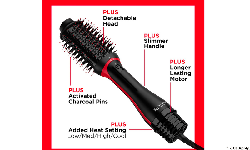 Revlon One-Step Volumiser Plus 2.0 Blowout Brush - Black