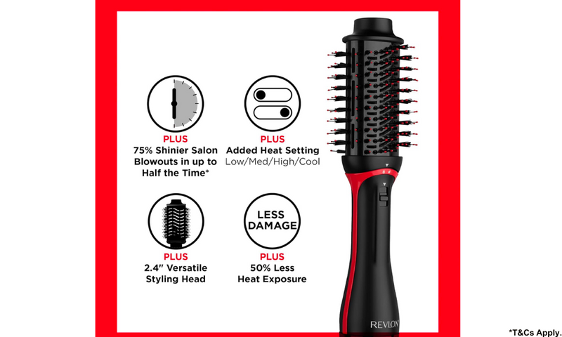 Revlon One-Step Volumiser Plus 2.0 Blowout Brush - Black