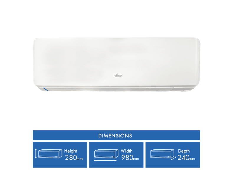 Fujitsu C7.1kW H8.0kW Reverse Cycle Split System