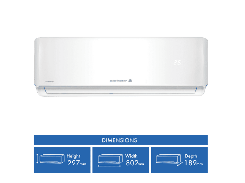 Kelvinator C3.5kW H4.0kW Reverse Cycle Split System K