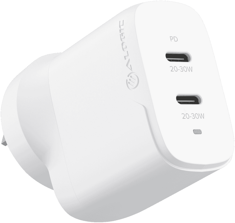 Alogic Rapid Power 40W GaN Charger USB-C + USB-C