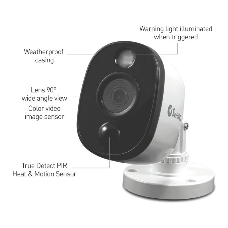 Swann 1080p 6 Camera DVR Kit with 6 Warning Light