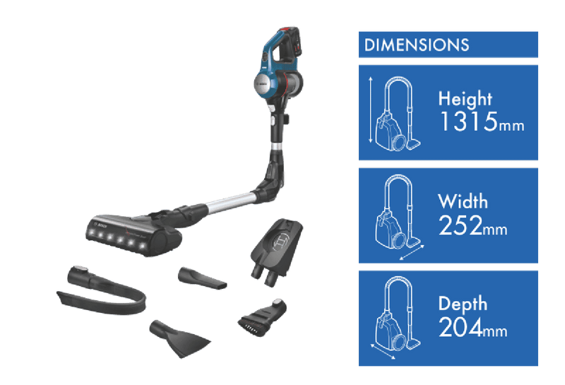 Bosch Unlimited 7 Cordless Vacuum Blue