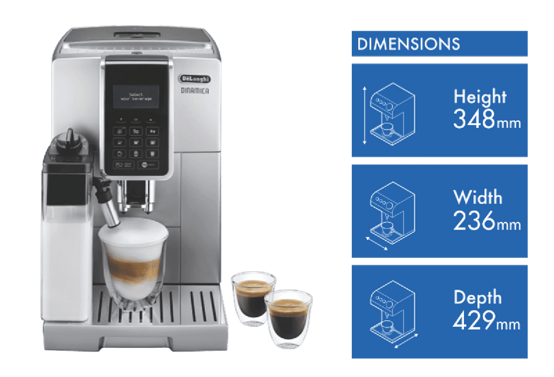 DeLonghi Dinamica LCD One Touch Coffee Machine