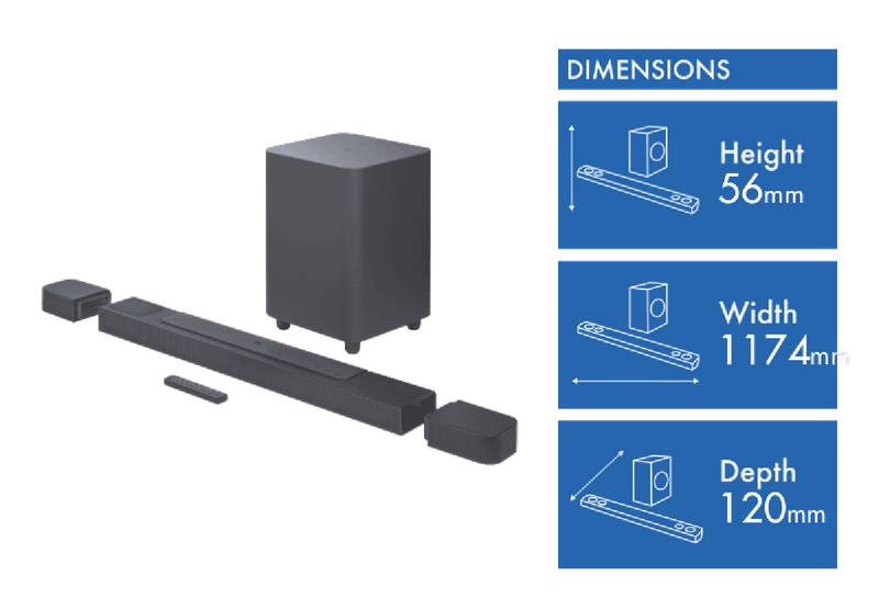 JBL Bar800 5.1.2 720W True Atmos Soundbar