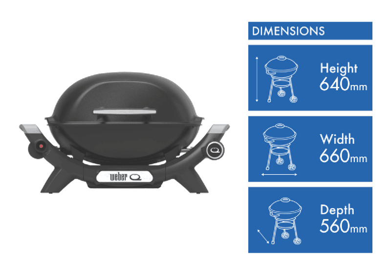 Weber Baby Q1000N LP Midnight Black