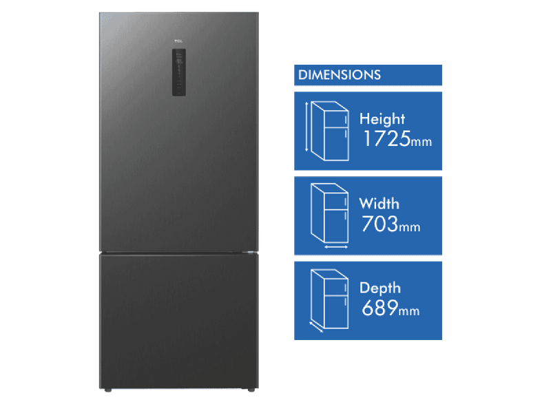 TCL 416L Bottom Mount Refrigerator