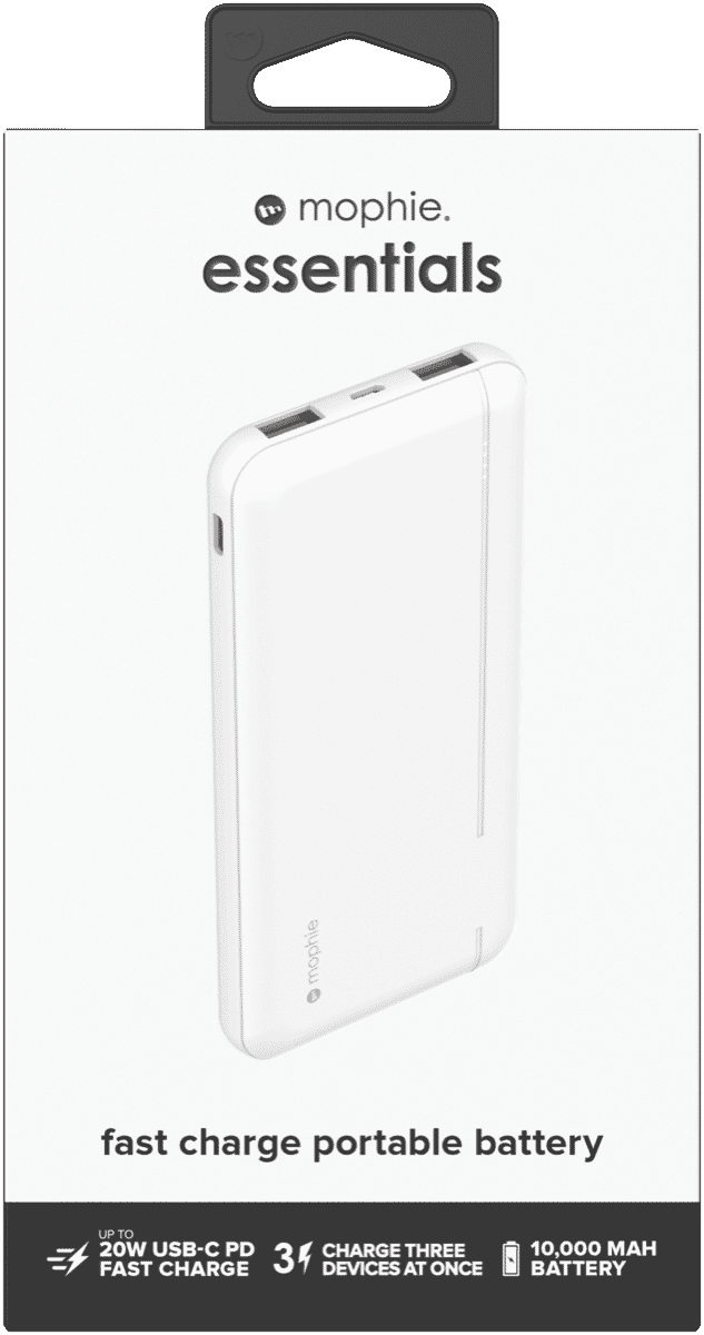 Mophie Essential PowerStation 10K PD 20W-2A1C White