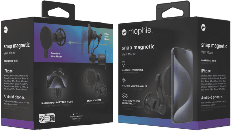 Mophie Snap magnetic car vent mount with extension arm (Non Wireless)