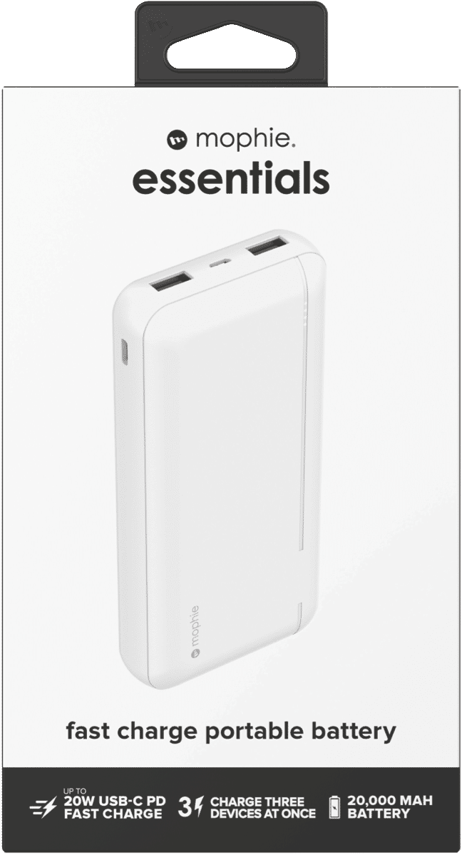 Mophie Essential PowerStation 20K PD 20W-2A1C White