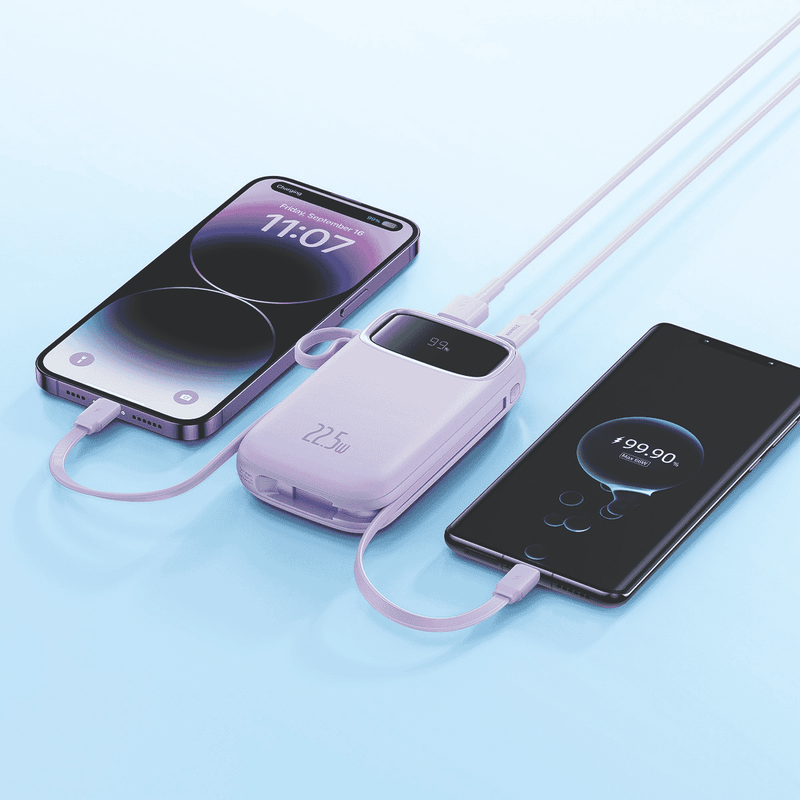 Baseus Dual-Cable Fast Charge Power Bank 10k 22.5W Nebula Purple