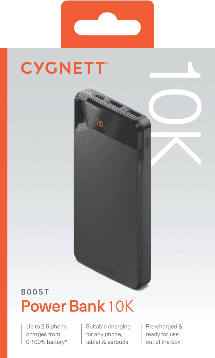 Cygnett Boost 10000mAh Powerbank - Black