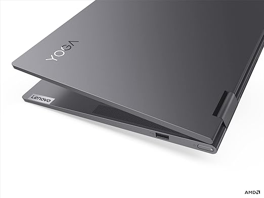 Lenovo Yoga 7 Laptop, 14-inch FHD, AMD Ryzen 5, 16GB RAM, 1TB SSD, Wi-Fi 6, Windows 11 Home, Slate Grey, 82N7003PAU