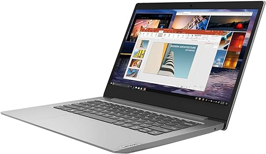 Lenovo Ideapad Slim 1, Intel Celeron N4020, 4GB RAM, 64GB eMMC, 14 Inch HD, Platinum Grey, 81VU0003AU